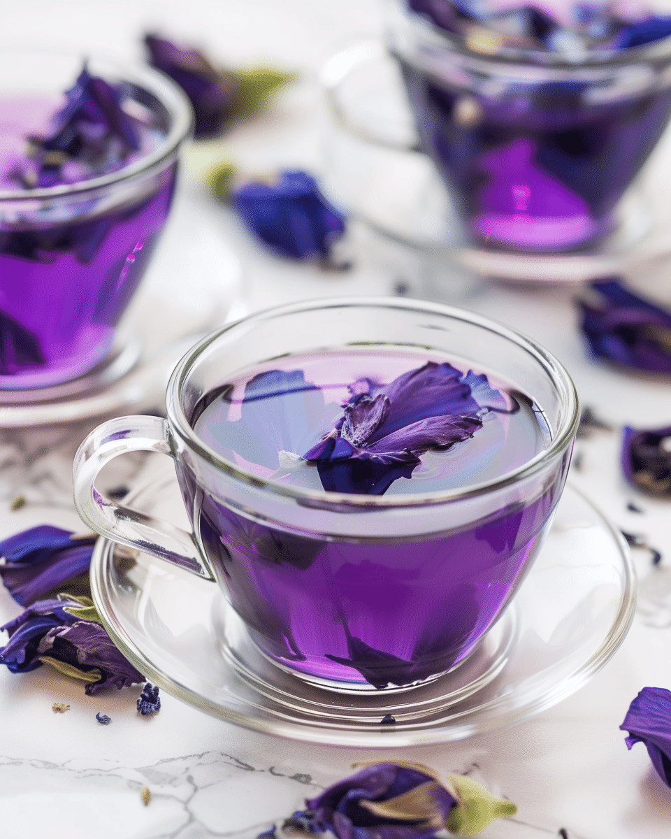 Brazilian Mounjaro Elixiri wellness drink in glass turning purple
